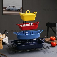 Wholesale soup pot bakeware set ceramic baking dish rectangle rectangular Baking Dish Set