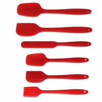 Baking Tools Amazon Hot Sales Kitchen Tools Kitchen Accessory BBQ Easy Clean Silicone Spatula and Brush Set 6 Pieces