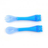 Toddlers Feeding Training Spoon and Fork Tableware Set Baby Utensils