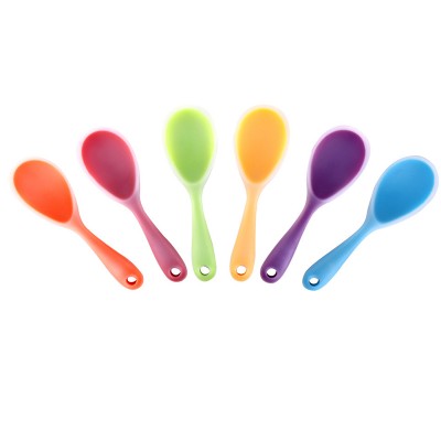 TOPS Food Grade Heat Resistant Silicone Rice Spoon Sushi Scoop Silicone Plastic Rice Paddle