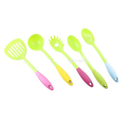 2020 New Silicone Kitchen Tool Set /High Quality 5PC Kitchen Utensils with Silicone Handle Cover/eco friendly Silicone Cookware