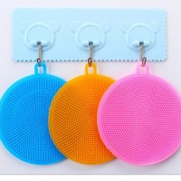 multifunctional silicone dishwashing brush, kitchen household scouring pad and pot