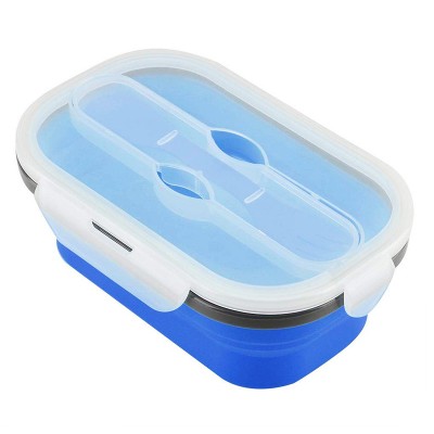 Jiangmen Leakproof Food Container Collapsible Silicone Foldable Bento Lunch Box