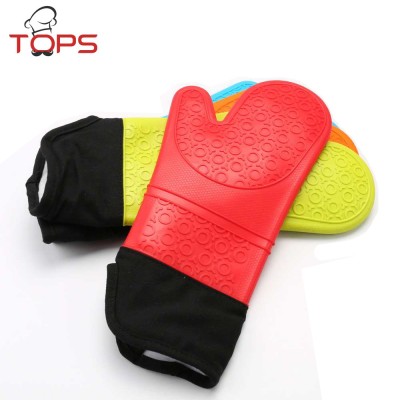 LFGB certificate silicone kitchen gloves, baking tools bbq oven gloves silicone, heat resistance silicone cooking gloves