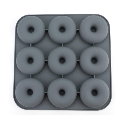 Non-Stick food-grade 9 Cavity Donut Shape Cups Silicone Donut Baking Pans Cake Mold