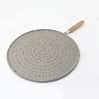 Silicone Splatter Screen Guard Strainer With Wood Handle SW-CT41