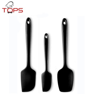 Baking tools 3-pieces silicone bakeware set, wholesale BBQ spatula private label, experienced silicone spatula black supplier