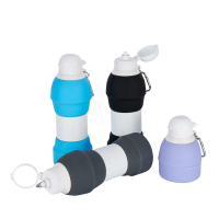 Customize various colors bpa free collapsible silicone water bottle,silicone collapsible sports water bottle