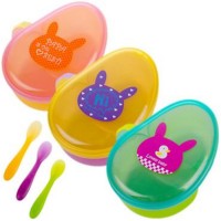 BPA free food grade plastic stay put baby feeding bowl set