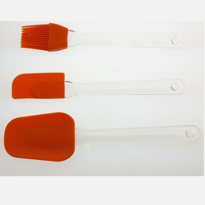 Baking tools silicon spatula, custom color handle plastic spatula set