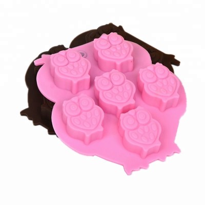 Wholesale Food grade Eco-friendly silicone mold owl ice cube tray