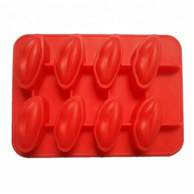 LFGB silicone ice cube tray, lip shape ice silicone mold, silicone ice mold onling shopping