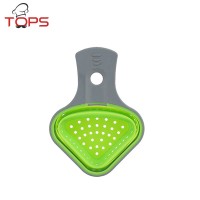 Fashion Food Grade Silicone Material Kitchen Sink Silicone Basket Strainer/ Collapsible Silicone Pasta Strainer