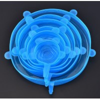 hot sale silicone fresh-keeping cover round 6-piece set stretchable tea cup water cup bowl cover cling film